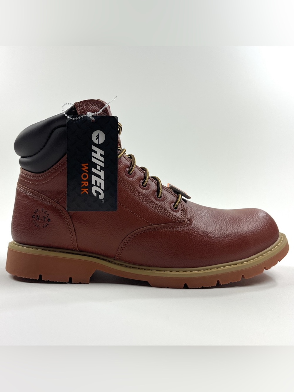 Hi-Tec Work Gauge 6 Inch Steel Toe Mens Ankle Boots Brown Tan CH80262M-JJ